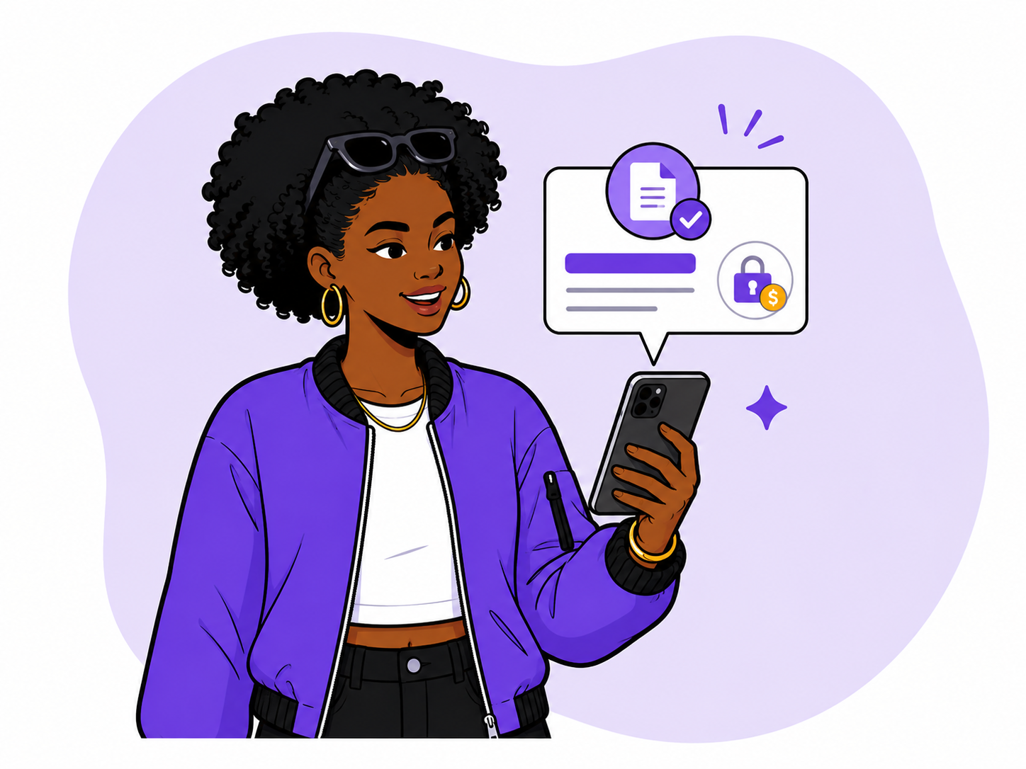 Illustration of a creator receiving a campaign brief