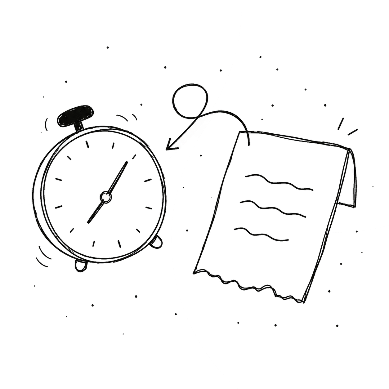 Illustration representing chasing unpaid invoices